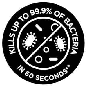 Kills up to 99.9% Bacteria in 60 Seconds